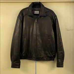 Hathaway Men’s Black Leather Jacket